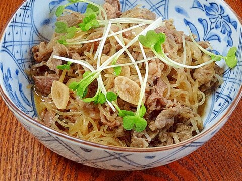 ご飯が旨い！　「牛肉としらたき甘辛梅煮」